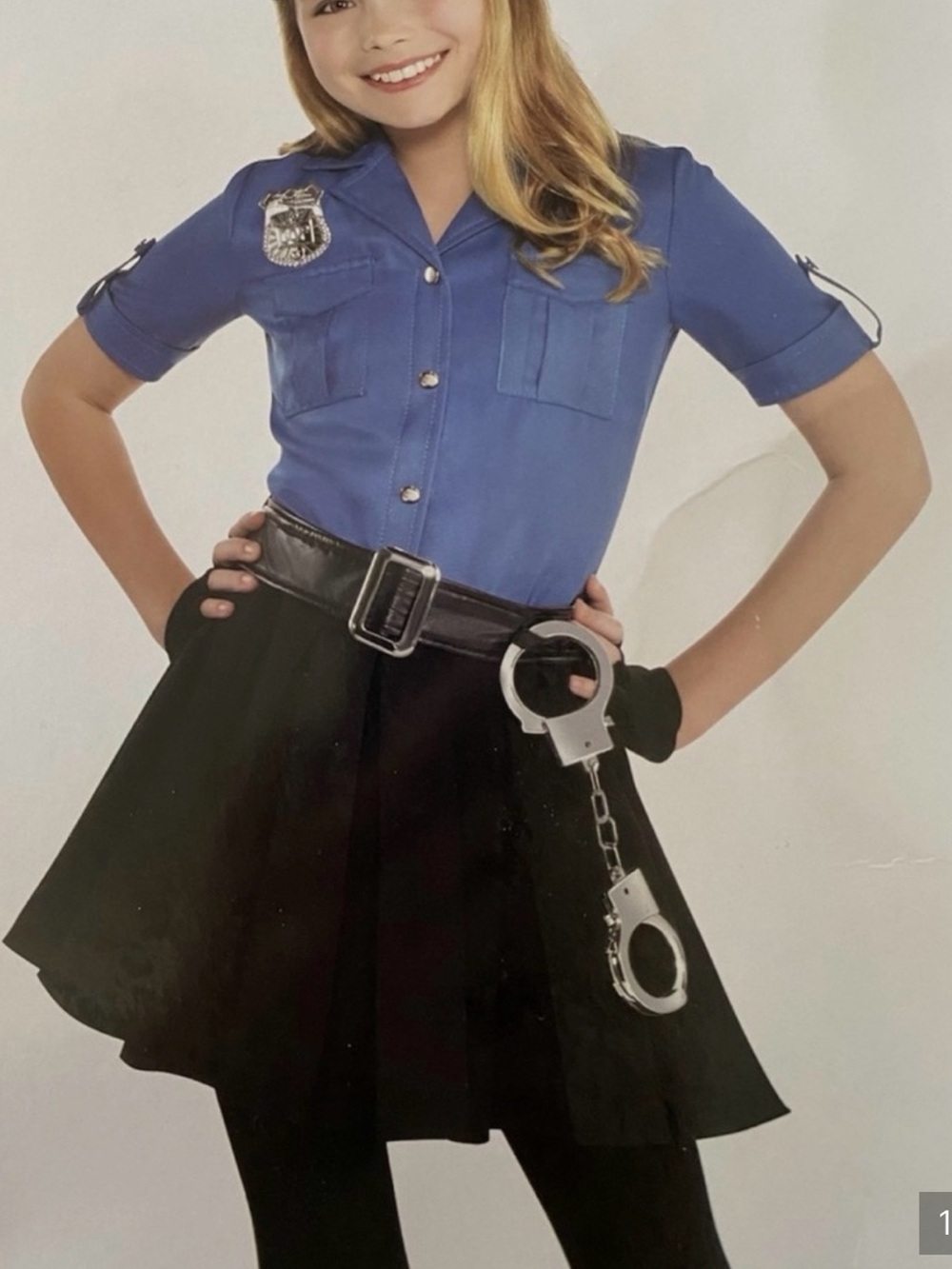 Girls Halloween Costume Cop Cutie (Size: Large 12-14)